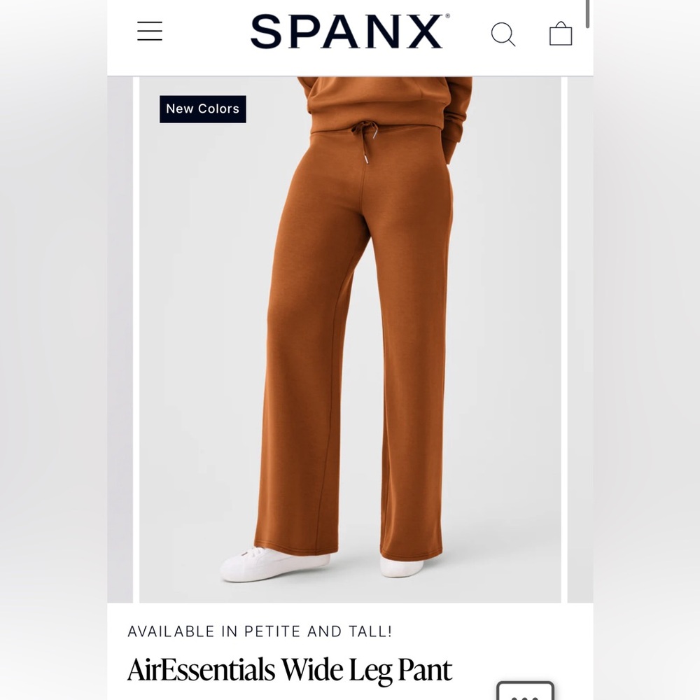 Brand new Spanx air essentials wide leg pants.
